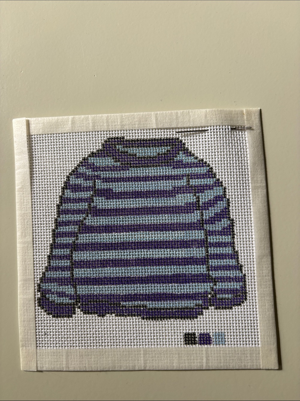 Needlepoint Striped Sweater template
